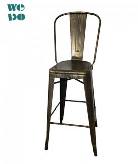 Outdoor Use  High Metal Bar Chair