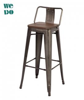 Marais Low Back Metal Bar Stool High Chair 