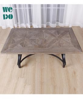 Industrial Rustic 8 Seaters Metal Legs Wood Dining Table 