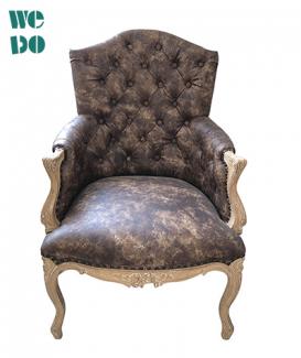 Arab Style Hand Carved Wood Single Sofa